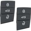 EcoJozon 2 Pezzi Pulsanti Chiave Auto in Gomma 3 Tasti Compatibile con VW Polo Golf 7 Skoda Karoq Kodiaq Fabia Seat Ateca Ricambio Tastiera Telecomando Auto Sostituzione