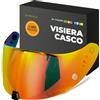 Everalo Visiera Compatibile con Scorpion Exo 520-1400 - 391 - R1 Air (Rosso Cromo)