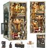 MiniCity Book Nook Kit fai da te in miniatura fermalibri 3D puzzle in legno con custodia antipolvere per appassionati di fai da te (stagioni)