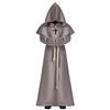 BLESSUME Costume da Monaco Frate Medievale Abito Talare Costume (L, Grigio)