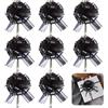 XFSRG 8 Pezzi Fiocchi Auto Matrimonio Coccarde Fiocco Matrimonio per Fiocchi Mazzi di Cesti Auto Feste di Natale e Matrimoni Fioristi(Nero)