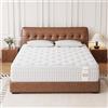 Hieptos Materasso 140 x 200 cm, spessore 28 cm, 9 zone di comfort, materasso a molle insacchettate e memoria di forma, ibrido materasso, H3 H4 medio solido, morbido per la pelle e traspirante