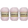 Hanselhome Gomitolo di Cotone Premium 100% Cotone Perfetto per Il Fai da Te e Il Lavoro a Mano (Baby Pink Color 100 g, Circa 220 Metri Confezione da 3 Pezzi)