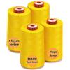 New brothread - 28 Opzioni - 4 Grandi Bobina di 5000M per tutti gli usi Filo da Cucito in Poliestere 40S/2 (Tex27) per Cucito, Quilting, Patchwork, Serger e Overlock - Lemon