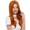 WIG ME UP-SA-151-T2735 Parrucca Donna Sleek look Lunga Liscia Riga in mezzo Arancione