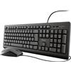 TRUST Trust Primo tastiera Mouse incluso Ufficio USB Tedesco Nero