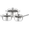 Tefal Set per piano cottura a induzione Tefal Duetto Set di pentole 6 pezzi.