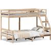 vidaXL Letto a castello 80x200/120x200 cm in legno di pino massiccio