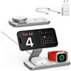VOOMY Caricatore wireless 3-in-1 - Caricatore wireless da 15 W - pieghevole - per iPhone, Apple Watch e AirPods - compatibile con MagSafe - bianco