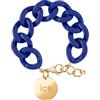 ICE-WATCH - Jewellery - Chain Bracelet - Lazuli Blue - Gold - Bracciale in Maglia Blu XL da Donna con Medaglia d'Oro (020921)