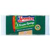 Spontex Eponge Fini Les Rayures-2 éponges grattantes Non-rayantes vertes Spugne, Taglia Unica, 3 unità
