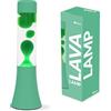 Fisura - Lampada a lava verde. Lampada a lava da 30 cm con base e liquido trasparente. Regalo originale in stile retrò. Misure: 9 x 9 x 30 cm. Perfetta per un tocco vintage nella tua casa.