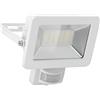 goobay 53882 - Faretto LED con sensore di movimento, per esterni, 30 W/PIR, IP44, luce bianca neutra, 2550 lm/LED, montaggio a parete, faretto da giardino, bianco