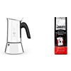 Bialetti New Venus Caffettiera In Acciaio Inox, Adatta All'Induzione, Argento, 6 Tazze & Perfetto Moka Caffè Macinato, Gusto Classico - 1 X 250 Gr