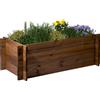 dobar® Grande aiuola rialzata con sistema a incastro, fioriera in legno massiccio, 117 x 58,5 x 38,5 cm, marrone scuro, pino