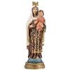 DRW Figura Madonna del Carmen patrona della Marina Spagnola e dei Marinai in Resina Dipinta a Mano 15 cm, Multicolore, Medidas: 5x5x15 cm