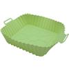 Muitomas Vassoio in Silicone per Friggitrice ad Aria 17,5×17,5 cm, Antiaderente, Riutilizzabile, Resistente al Calore, Facile da Pulire, Compatibile con la Maggior Parte delle Airfryer, Verde Salvia
