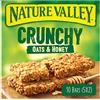 Nature Valley Barrette croccanti di avena e miele, 10 barrette (confezione da 5, totale 50 barrette), bianco