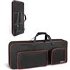 SUNDOY Custodia per tastiera per e-iano, imbottita 600D, impermeabile, con spallacci e scomparto per accessori (49 tasti, 86 x 35 x 11 cm)