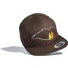Baddery Outdoor cap: Mountain Woods - Flexfit Classic Snapback Basecap Berretto Cappello Regalo Uomini Donne Sport Arrampicare Montare Boulder Alpinismo Trekking Montagna (One Size)