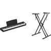 Yamaha P-225 Digital Piano - Pianoforte Digitale leggero e portatile & Rockjam Xfinity Douproed Presunbled Keyboard Stand con cinghie di bloccaggio