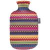 Fashy 35897.3 - Borsa per l'acqua Calda con Custodia a Maglia, Decorazione a Fiore
