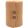 Pharmafiore Benda Bielastica Compressiva Elevata Estensibilità longitudinale ad uso Flebologico, Cotone, Color Pelle, con Fermagli - uso Professionale Medicale 10 cm x 7 m