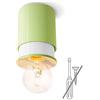 twister LIGHTING Twister Living Lampada da Soffitto E27 Verde, Installazione Facile senza Viti con Gancio, Design Brevettato, A++ Applique Camera da Letto