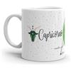 Paolo Chiari Zodiaco - Tazza in Ceramica Bianca con Segno Zodiacale e Costellazione (Multicolore, 300 ml, Capricorno)