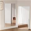 Brisafe Specchio intero incassabile 110 x 190 cm in nanomateriale - Specchio da parete sovradimensionato ultra leggero per la casa, la palestra, lo studio o il guardaroba, bianco