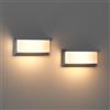 Klighten 2 pezzi Antracite applique da esterno E27, IP65, senza lampadina