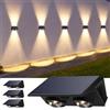 JVURICE Lampade solari per esterni, 4 pezzi, Up Down, con impermeabilità IP65