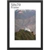 RUN HELIX Cornice portafoto 50 x 70 cm (19,68 x 27,56 pollici), in legno con passepartout, adatta per immagini di 50 x 70 cm, cornice per montaggio a parete (nero)