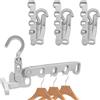 BAUCH 4 Pezzi Stendino, Appendiabiti, Appendiabiti Pieghevole a Cinque 5, Appendiabiti da Viaggio Compatto e Portatile, Piccolo Stendibiancheria, Stendino per Interno, Balcone, Viaggi
