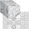 oxiang 24 Pezzi Adesivi Per Piastrelle Vinile Autoadesivi Adesivi Murali Impermeabili Per Cucina Bagno Piastrelle Parete Camino Armadio Decorazione Adesivi,Hz-63,10x10 Cm
