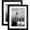 Hiyzaun Cornice portafoto da 20 x 25 cm, 2 pezzi, 20 x 25 cm, con passepartout