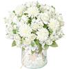 DEMIUKO Fiori artificiali, ortensie e rose, mazzi di fiori finti, in seta, per matrimoni, feste, casa, cucina, decorazione da tavolo per interni ed esterni (4, bianco)