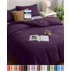 Utopia Bedding Copripiumino Una Piazza e Mezza - Microfibra Copripiumino 200x200cm + Federe 50x75cm - Viola