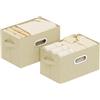 ENUMAIL Contenitori senza Coperchio Aperta,38x25x25cm,Grigio Beige,2 Pezzi