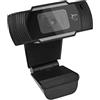 White Shark, Cyclops, Webcam per PC con Cavo USB, Webcam ad Alta Risoluzione DPI 1080P FULL HD, Compatibile con Windows e con MacOS, Framerate 30 fps, Nero