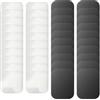 Lxtness Piastrine in metallo autoadesive, 40 pezzi, con adesivo forte per magneti, accessori per auto, supporto per cellulare auto, colore nero + argento