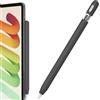 FAFALITHIC Custodia in silicone compatibile con Apple Pencil USB-C Decagon custodia protettiva antiscivolo presa comoda supporto fissaggio magnetico (nero)