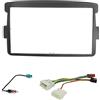 Sound Way Kit Montaggio Installazione Autoradio, Mascherina 2 DIN con Adattatore, Adattatore Antenna, Cavo Connettore ISO compatibile con NISSAN, RENAULT, DACIA LADA