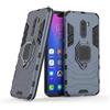 MaiJin Compatibile con Pocophone F1 Cover, Custodia Armor Anello Cavalletto (Funziona con Il Supporto Magnetico per Auto) Case Paraurti per Xiaomi Pocophone F1 (Blu Navy)
