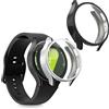 kwmobile Set 2x Custodia Smartwatch Compatibile con Samsung Galaxy Watch 7 44mm Cover - Case Silicone Protezione Orologio Fitness nero/argento