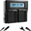 Blumax Caricatore LCD Dual per batterie Nikon EN-EL15c EN-EL15b EN-EL15a EN-EL15 - Caricabatterie compatibile con Nikon D500 D850 D7500 Z8 Z7 II Z6 III Z5 Zf