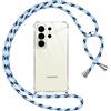 Pnakqil Cover per Samsung Galaxy S26 Ultra con Cordino, Trasparente Custodia con Laccio Tracolla Cellulare Girocollo Collana Protettiva per Samsung Galaxy S26 Ultra 6,9 Pollic, Blu