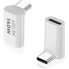 Duttek Adattatore USB C a 90 gradi 140W, USB C a 90 gradi 40Gbps, Extender USB C maschio a femmina a 90 gradi con supporto video 8K Cavo USB 4 per laptop, tablet e telefoni (2 Pack)