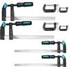 Cecotec Morsetti a Barra 8 Pezzi StrongComfort 4400 Force. Pressione 300kg, Norma DIN 5117, Barre Acciaio Temprato, Manico Antiscivolo, 4 Morsetti Inclusi, Fissa Saldamente e in Tutta Sicurezza Oggi