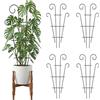 Thealyn 4 Pack 60cm/23.6 pollici Rampicante per Piante da Interno per Piante in Vaso, Rampicante da Giardino in Metallo per Piante d'appartamento Fiori Vite Edera a Onde, Nero